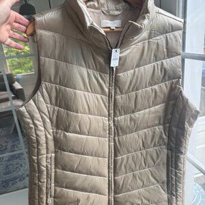 Talbots XL vest champagne color